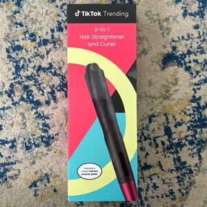 Trending Black and Pink 2-in-1 Hair Straightener and Curler